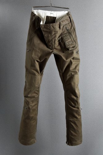 13AW VADEL vintage serge Zip Parachute Pants 46 KHAKI
