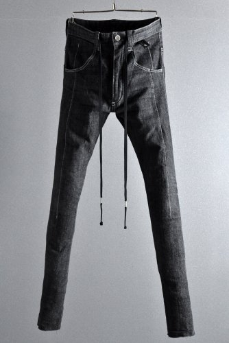 美品 N/07 18SS Darts-Structure Skinny Pants #THIN / Elastic DENIM (D.GREY) 46 エヌゼロナナ