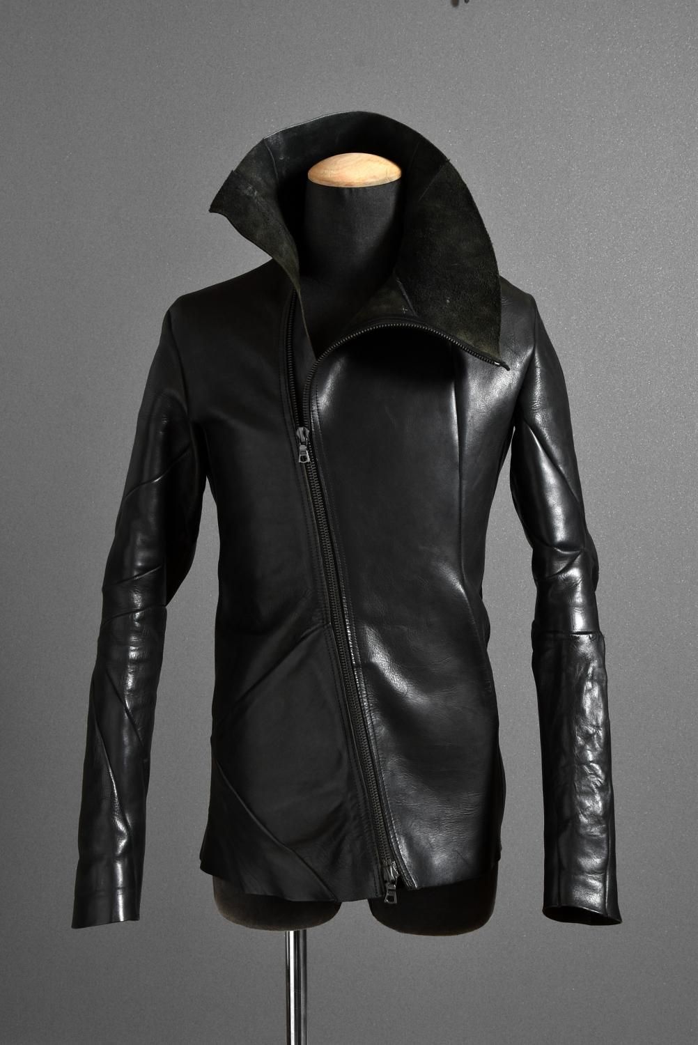 LEON EMANUEL BLANCK 美品 DISTORTION LEATHER JACKET / GUIDI CALF 46