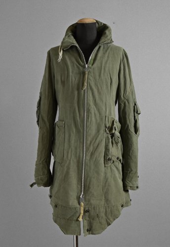  GREG LAUREN  The Zip Neck Batman Long Coat (Army Green) size 1 å