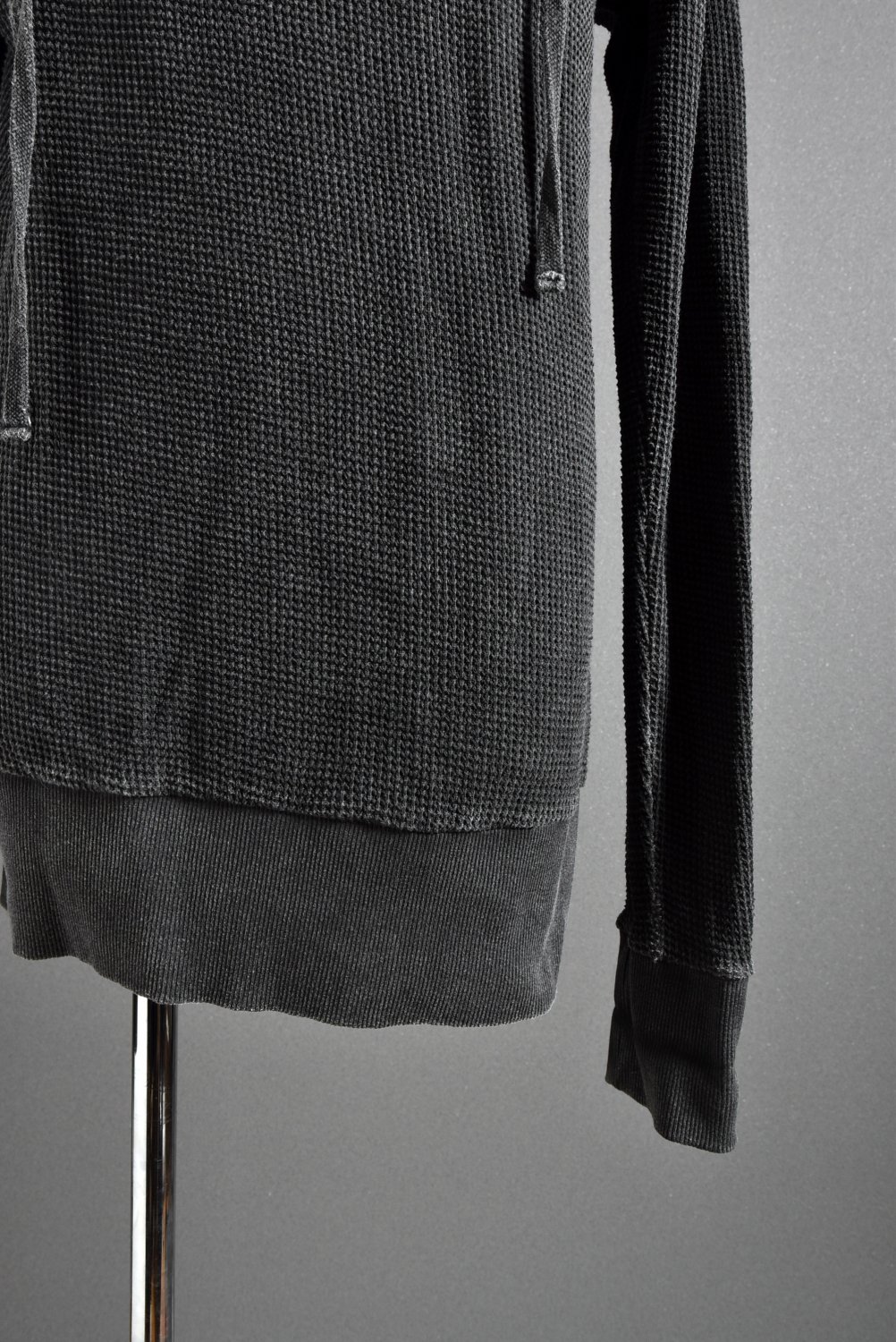 thom krom 19AW 美品 オイルスプレー染 ワッフル パーカー M DARK GRAY