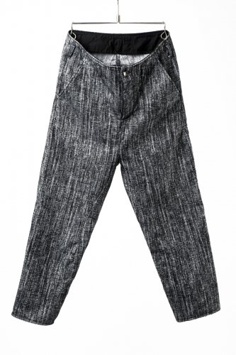 incarnation x LOOM exclusive OVER LOCKED Long Darts Cropped Slim Jodhpurs Pants col.BKxWH size.XS