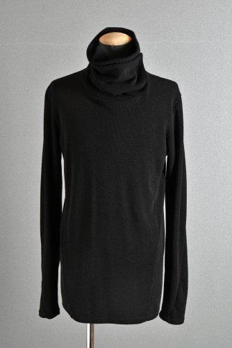 A.F ARTEFACT 20AW LOOM exclusive 2WAY HIGHNECK TOPS / EXLAN WOOL size 2 (BLACK)