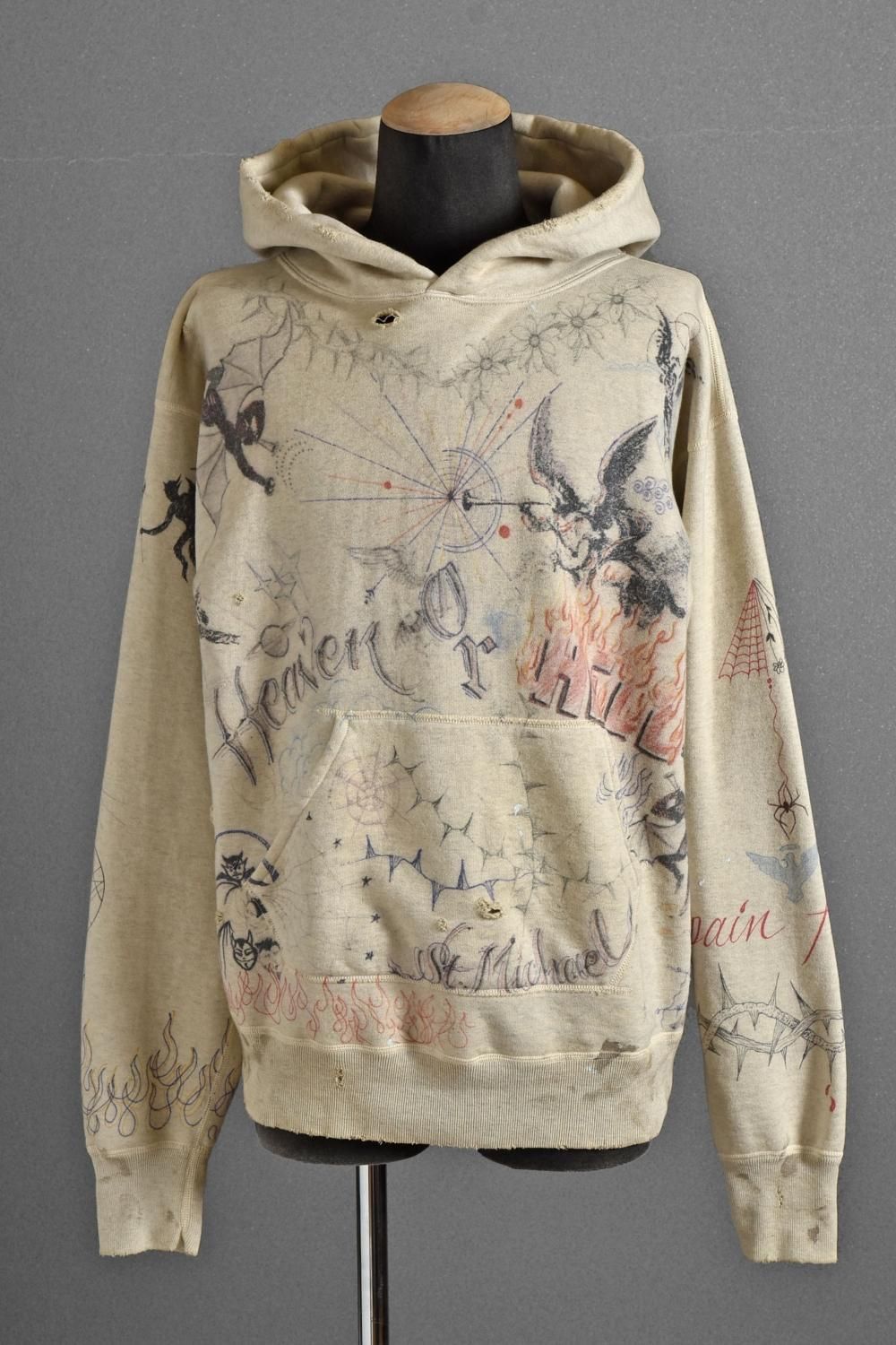 新品 SAINT MICHAEL 21AW DR.WOO DRAWING HOODIE / size L / ブランド ...