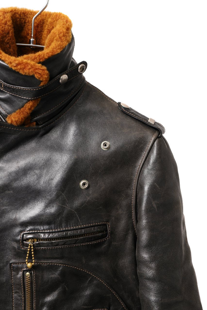 THE REAL McCOY'S BUCO J-24L HORSEHIDE LEATHER JACKET col.black