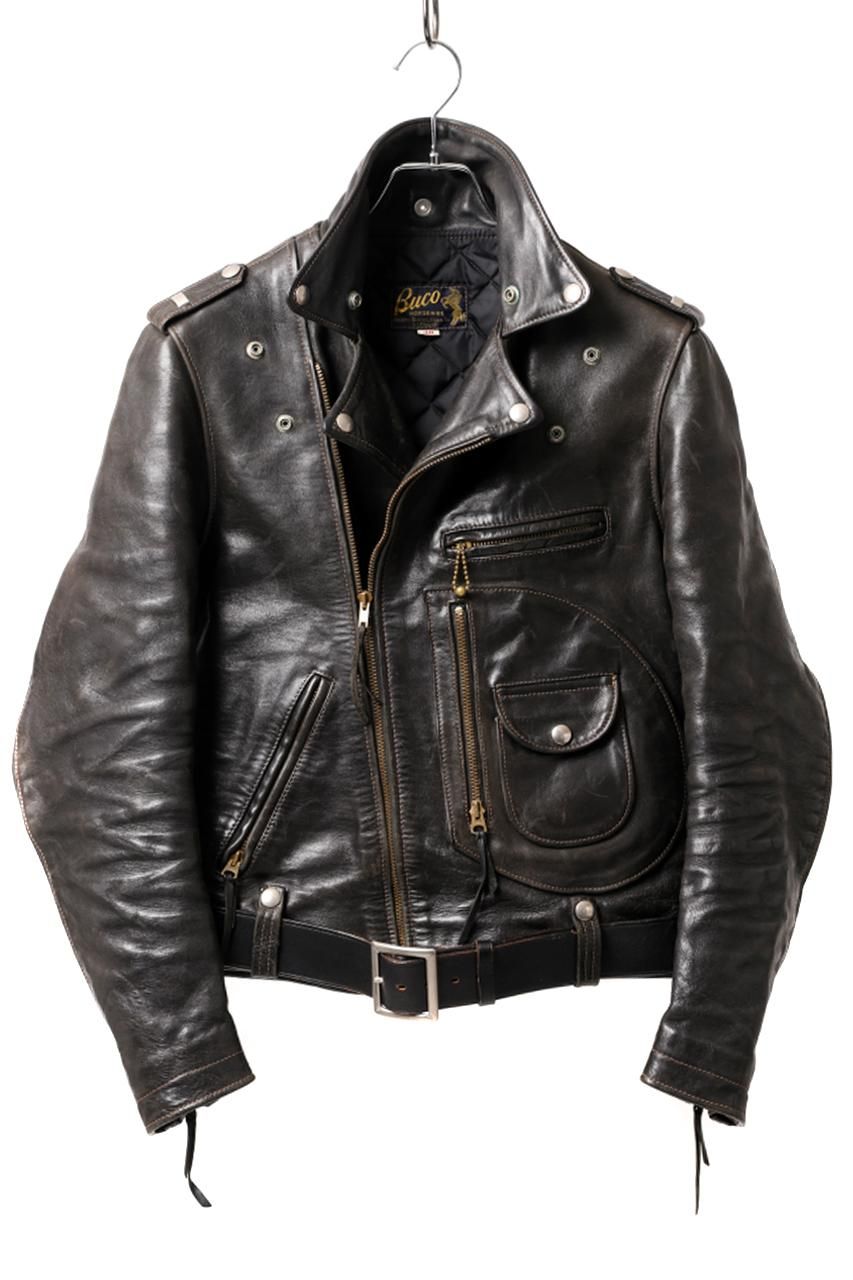 THE REAL McCOY'S BUCO J-24L HORSEHIDE LEATHER JACKET col.black