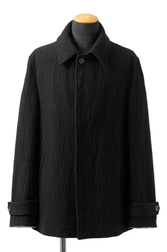  21AW forme d'expression LOOM Hidden Plaquette Caban Wool Short Coat 46 BLACK