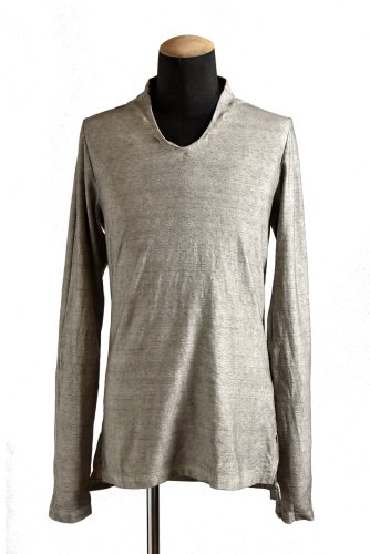 N/07  17AW  Neck Follow Jersey Tops / Sumi Ink Dyed / size 44 (LIGHT GRAY) ̥ʥ