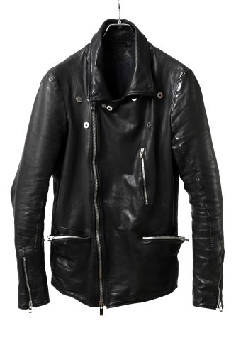 incarnation x LOOM exclusive CALF LEATHER DOUBLE BREAST MOTO JACKET / OVERLOCKED Col.BK size.S