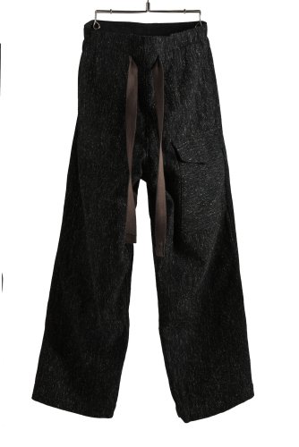  sus-sous  MK-1 wool wide trousers  / SIZE 5 (BLACK)