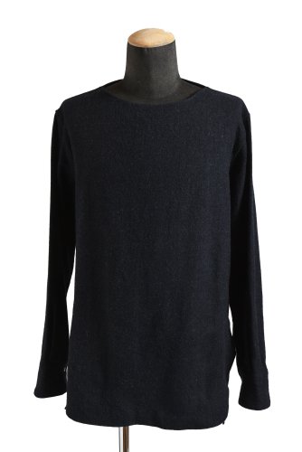 新品 sus-sous 20AW wool shirt pullover / size 7 (NAVY) シュスー
