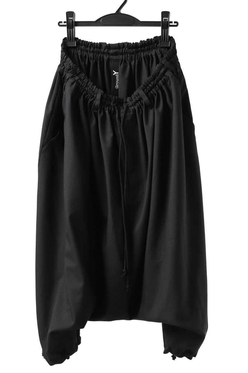 リックオウエンス シルク 100 クロップドパンツ サルエル 黒 S タック リックオウエンス シルク 100 クロップドパンツ サルエル 黒 S