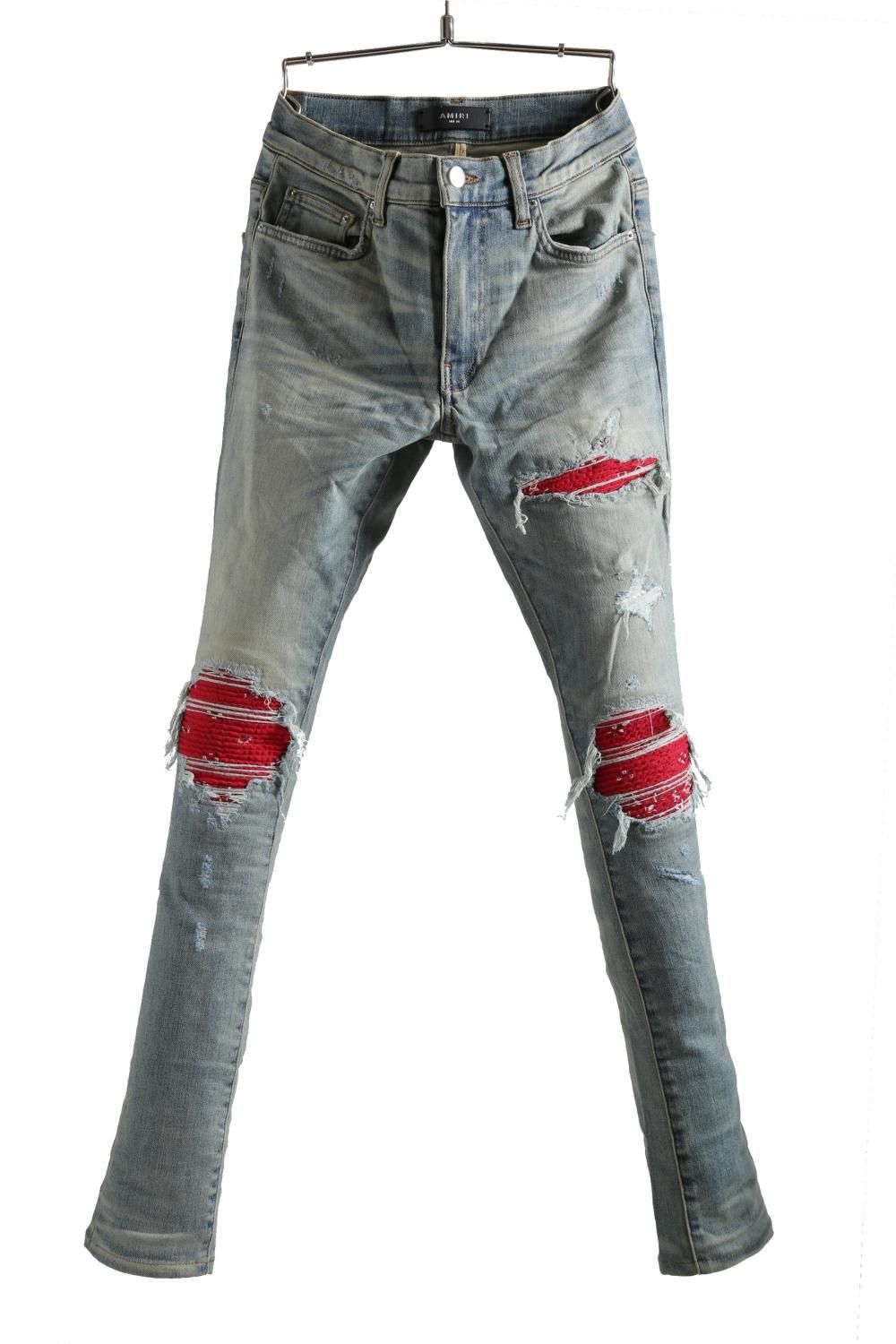 キムタク着用 残り少なく 私物 amiri バンダナ mx1 サイズ28 デニム 