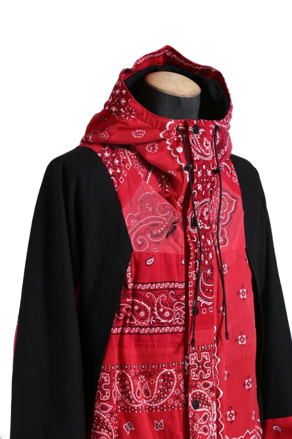 READYMADE 20SS 美品 "VINTAGE BANDANA" MOUNTAIN PARKA/ size 1 (RED