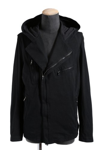 FORME DEXPRESSION / 22SS Hooded Biker Jacket / size 50 (BLACK) ե ץå