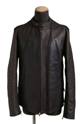 ierib  / 21SS LOOM single biker jacket / Nicolas Italy Vachetta / size 50 (DARK BROWN)