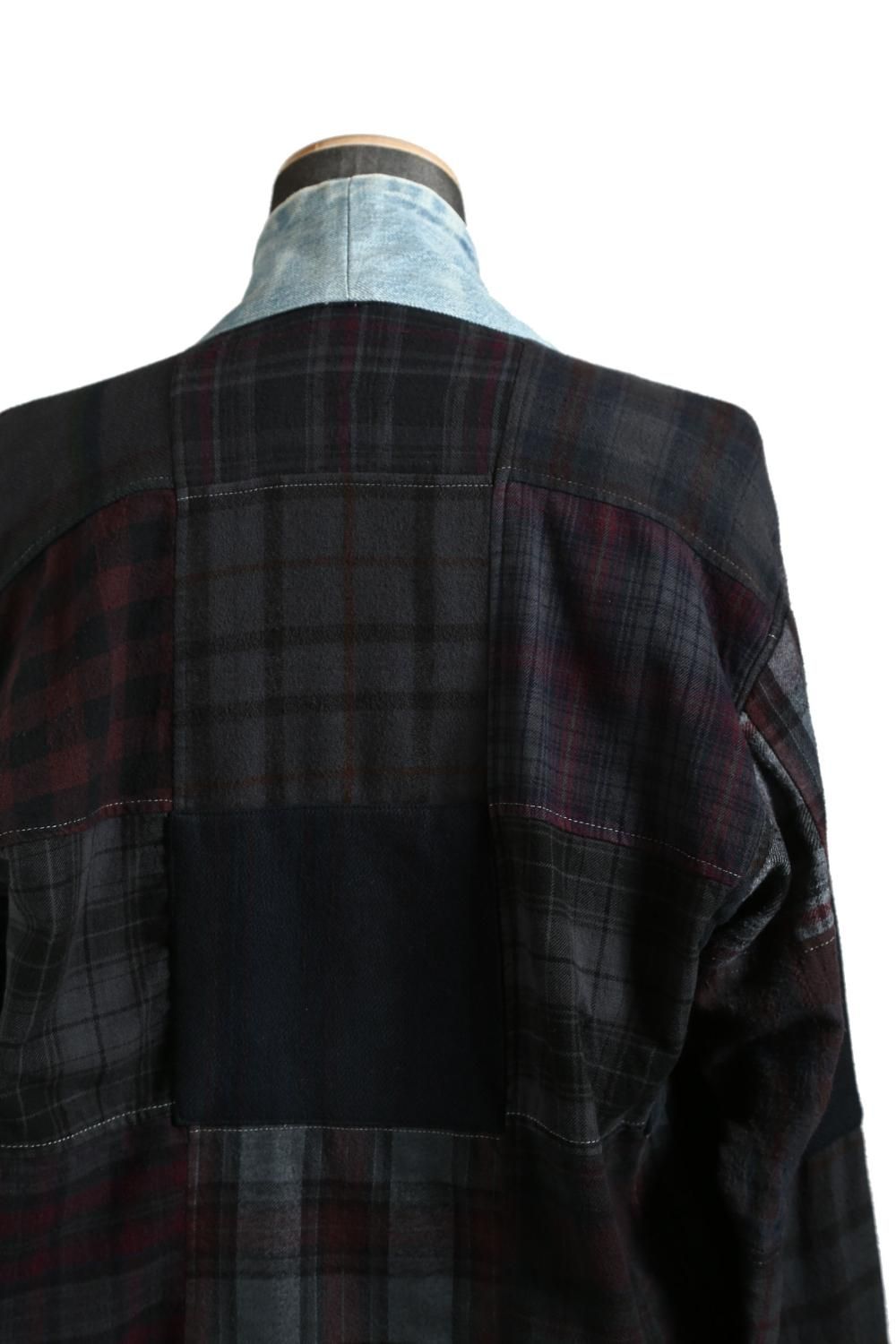 GREG LAUREN / 新品 ”OVERDYED PLAID SCRAPWORK GL1 / KIMONO JACKET