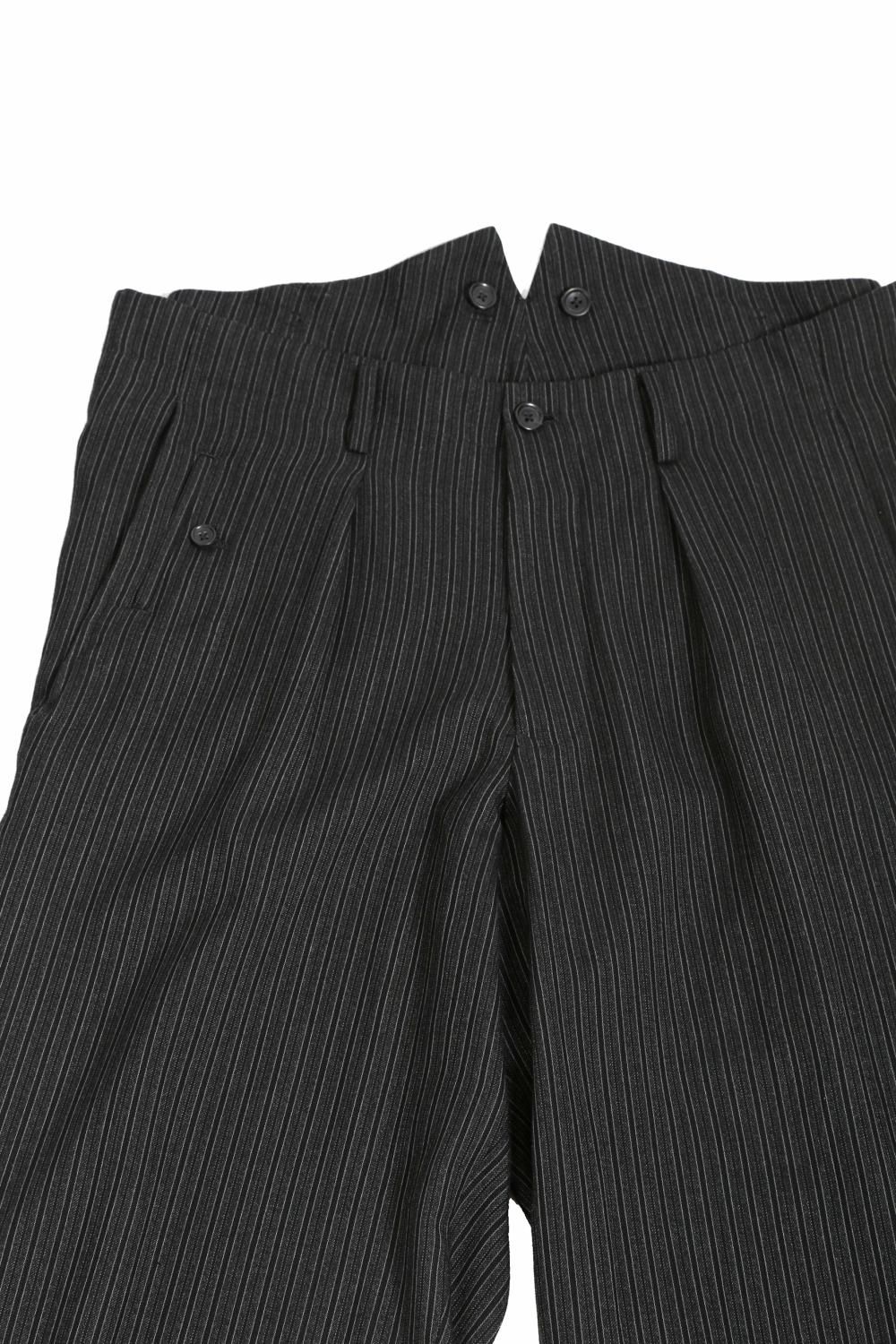 新品 Yohji Yamamoto POUR HOMME / 22AW サスペンダーパンツ ハードツイスト コーデュロイ / size 2 (CHARCORL BLACK) HE-P22-215 / ブランド古着のセレクトショップ - Le;construction Store 大阪北堀江 /