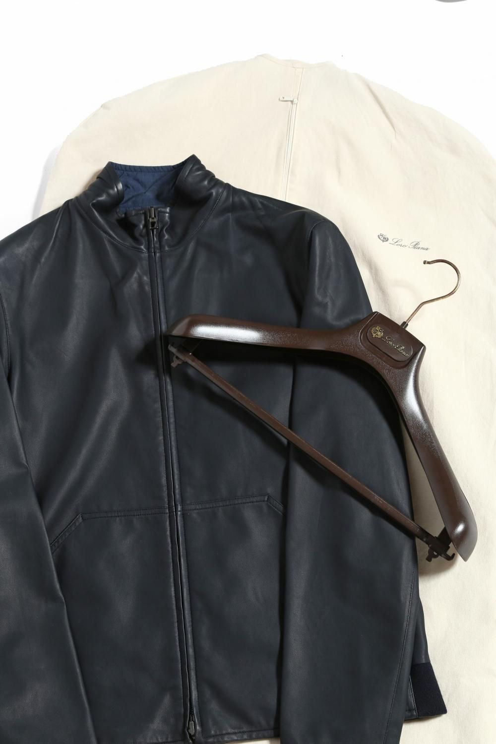 美品 ロロピアーナ Loro Piana / リバーシブル レザー ジャケット / シルク レインシステム / size S / DARK NAVY メンズ / ブランド古着のセレクトショップ - Le;construction Store 大阪北堀江 / Rick OwensやBoris