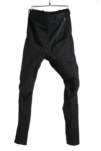 LEON EMANUEL BLANCK / 22SS 美品 DISTORTION LONG PANTS / Stretch Twisted Weave / size 46 (BLACK)