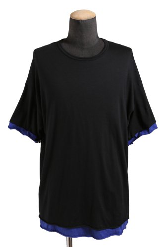 A.F ARTEFACT / 20SS LOOM OVER SIZED LAYERED TEE / size FREE (BLACKBLUE) T