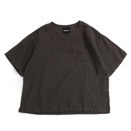 <img class='new_mark_img1' src='https://img.shop-pro.jp/img/new/icons1.gif' style='border:none;display:inline;margin:0px;padding:0px;width:auto;' />ISAMUKATAYAMA BACKLASH / 22SS  PULLOVER POCKET SHIRT / SOFT LINEN  / size M (CHARCOAL BLACK)