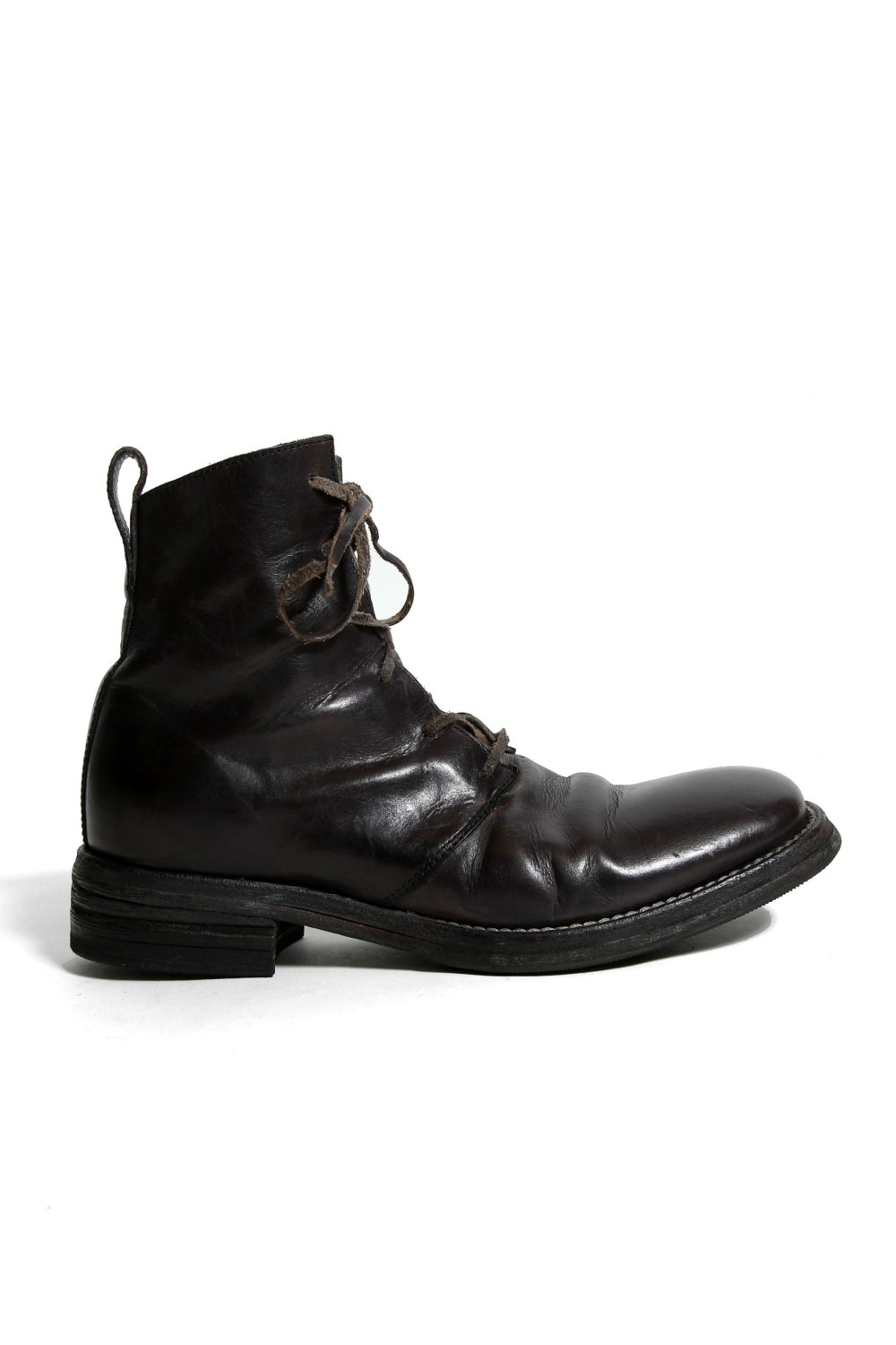 incarnation / 美品 OIL CALF LEATHER OBJECT DYED / 6 HOLES BOOTS / size 42  (BLACK) / ブランド古着のセレクトショップ - Le;construction Store 大阪北堀江 / Rick OwensやBoris  Bidjan Saberi、incarnationなどのユーズド販売