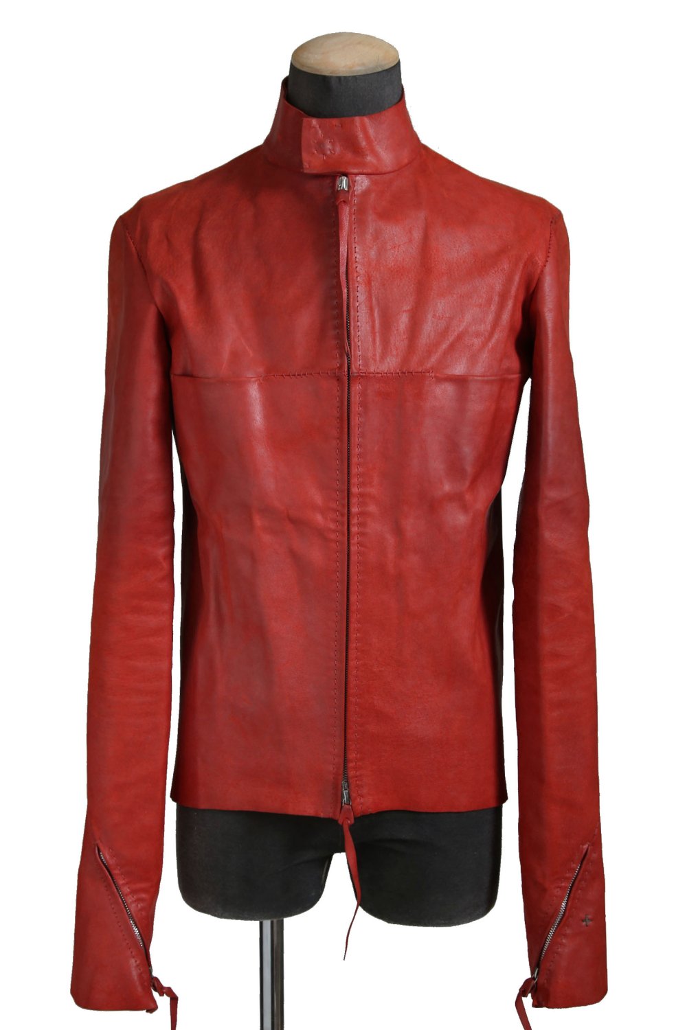 <img class='new_mark_img1' src='https://img.shop-pro.jp/img/new/icons1.gif' style='border:none;display:inline;margin:0px;padding:0px;width:auto;' />̤ m.a+ / 18SS LEATHER BIKER JACKET / GUIDI PIG REVERSE / size 48(S) RED २