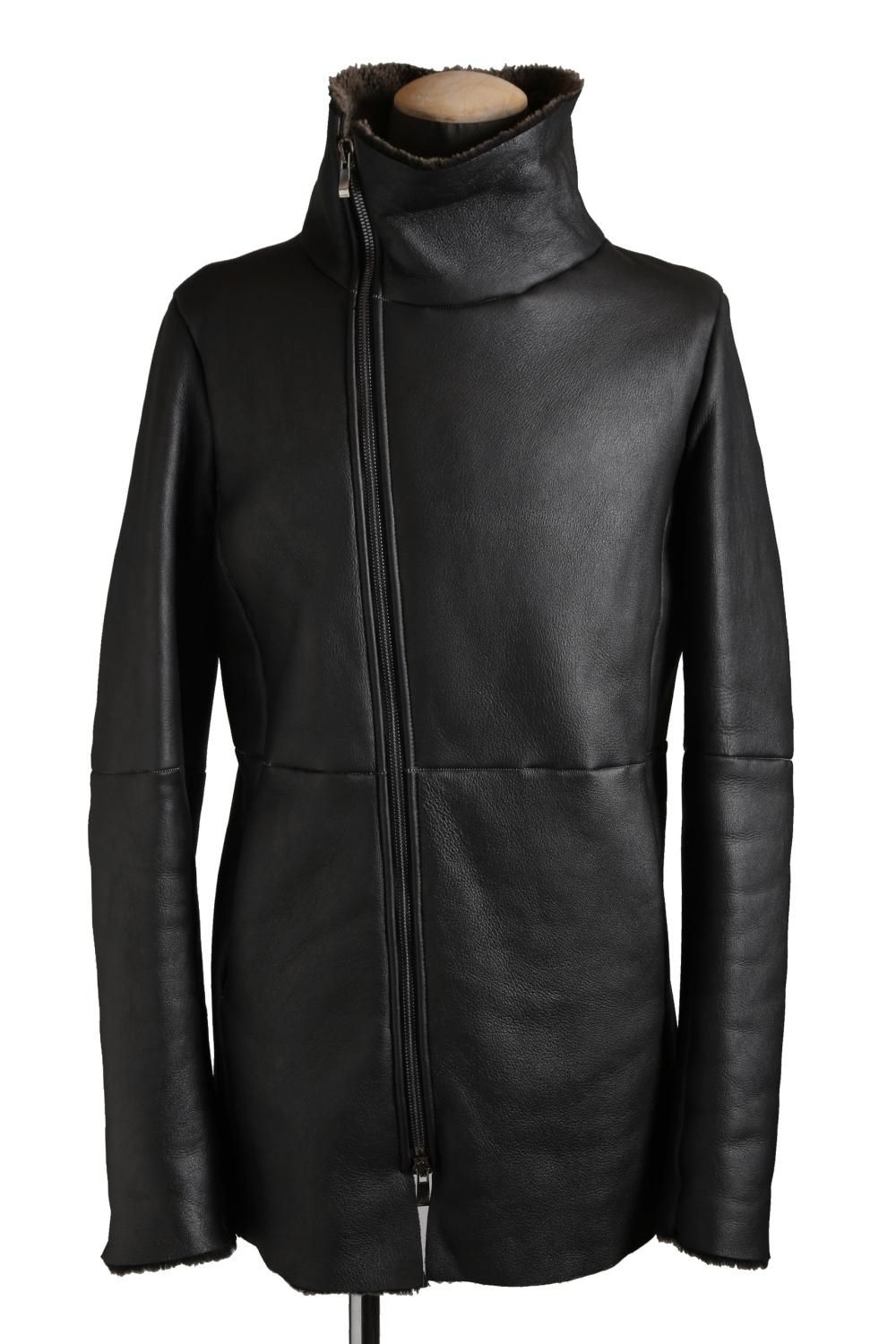 シープレザーキルティングショルダーオーバーコート Sheep Leather