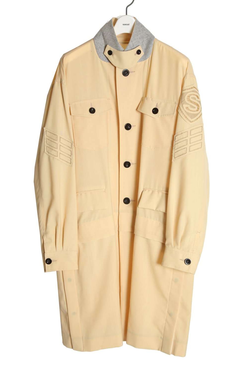 sacai サカイ / 22SS 美品 Suiting Coat スプリングコート / size 1 YELLOW / 22-02800M /  ブランド古着のセレクトショップ - Le;construction Store 大阪北堀江 / Rick OwensやBoris Bidjan  Saberi、incarnationなどのユーズド販売