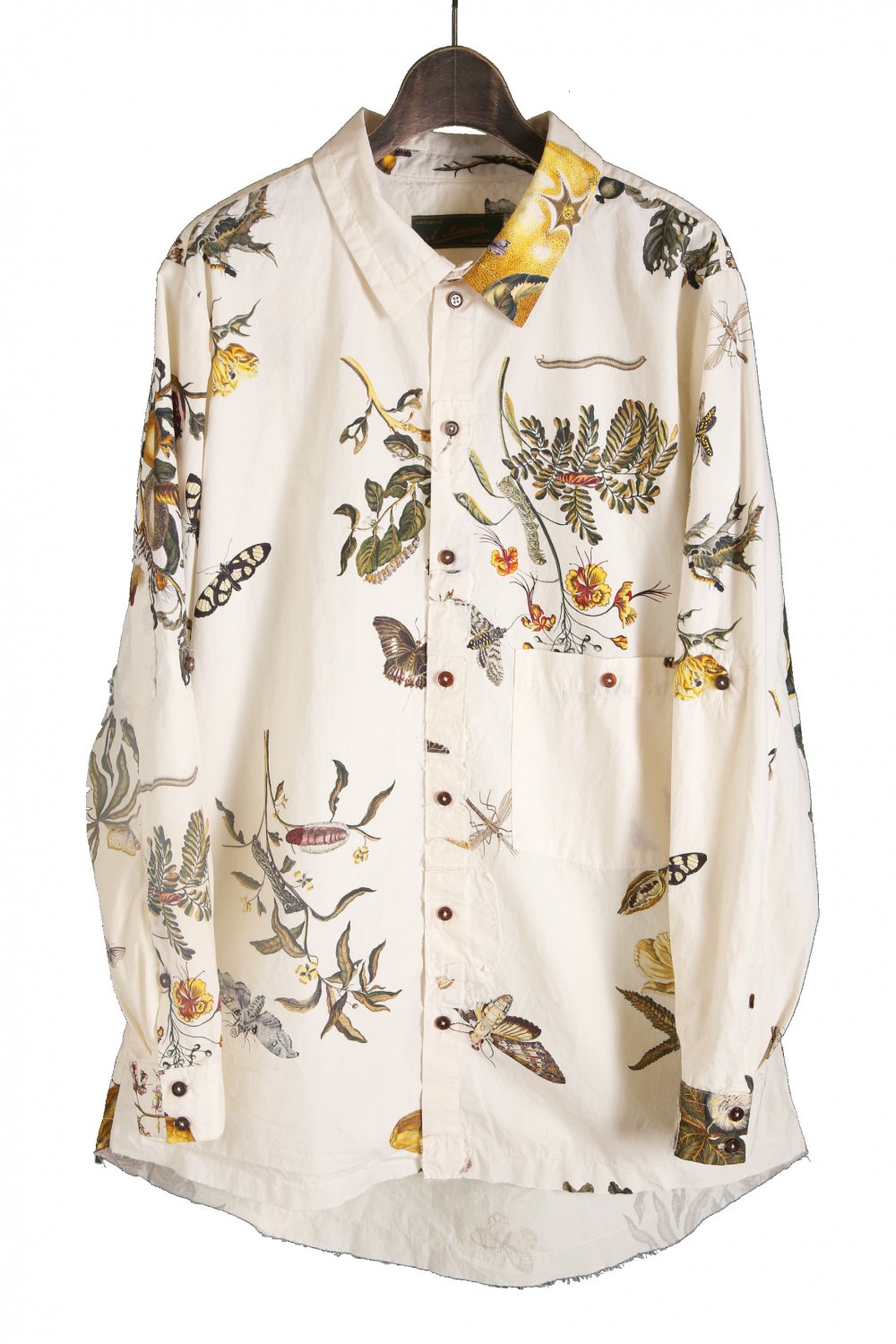 Aleksandr Manamis / 美品 23SS Mended Favorite Print Shirts / size 4 (NATURAL) アレクサンドル  マナミス / ブランド古着のセレクトショップ - Le;construction Store 大阪北堀江 / Rick OwensやBoris  Bidjan Saberi、incarnationなどのユーズド販売