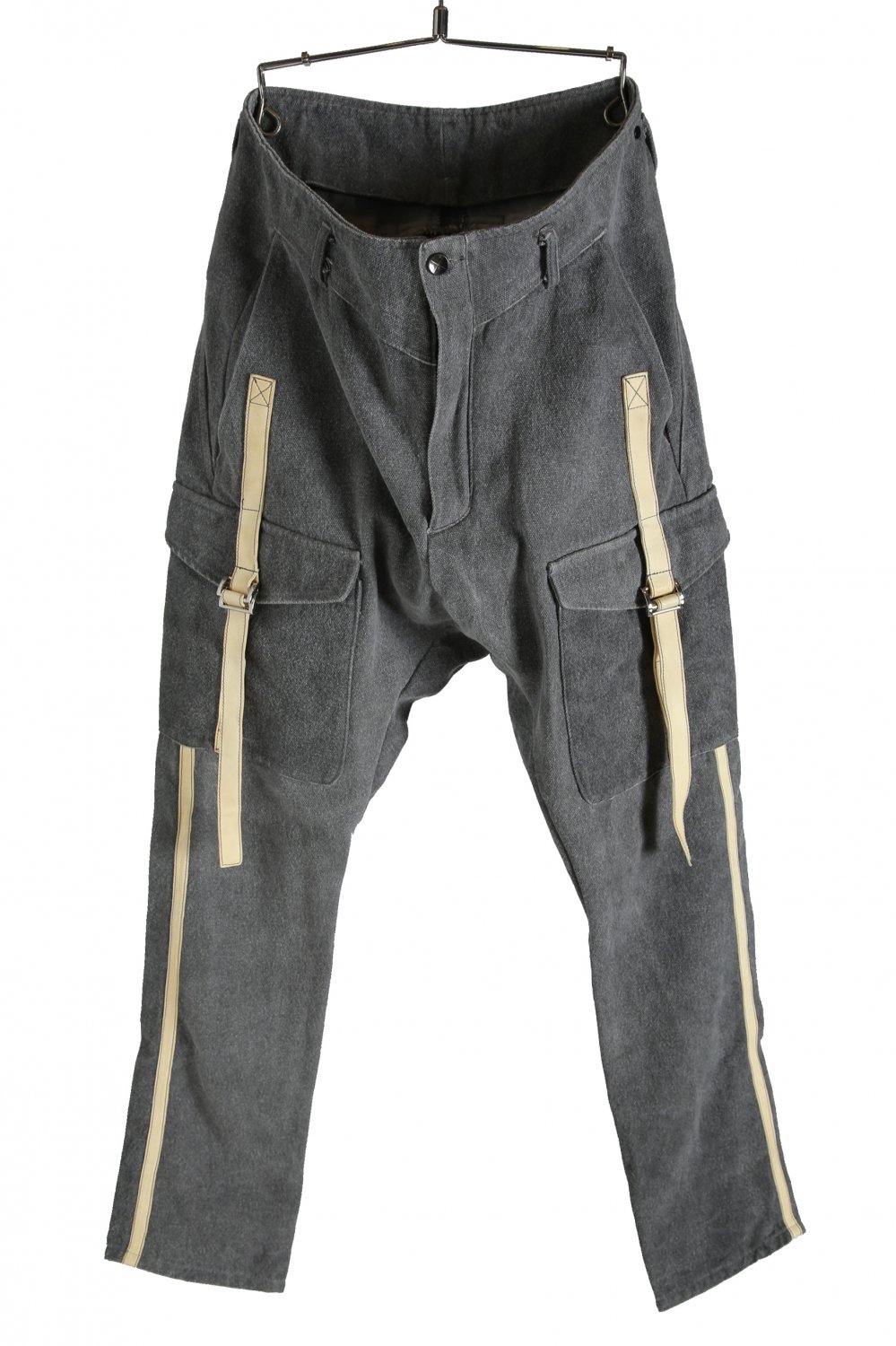 <img class='new_mark_img1' src='https://img.shop-pro.jp/img/new/icons1.gif' style='border:none;display:inline;margin:0px;padding:0px;width:auto;' />incarnation / 22AW DROPCROTCH ARMY PANTS MP-1S / CANVAS + HORSE LEATHER / size S (GREY)