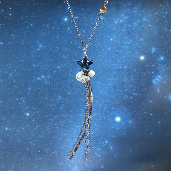 グロッセ シュテルン・ブルーメ クリスタルネックレス&イヤリング 星の花 Paradise Shine：星とクリスタルガラスの2連チョーカー