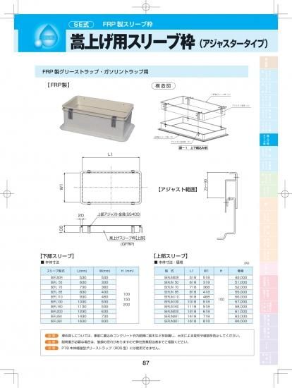 SE式 ステンレス製スリーブ枠 嵩上げ用スリーブ枠(アジャスター SE式 ステンレス製スリーブ枠 嵩上げ用スリーブ枠(アジャスター
