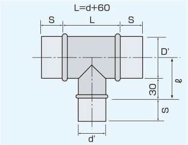 T管　本管（950Φ）×枝管（750～950Φ）　ステンレス製　 - ＫＡＴＯテンポ厨房設備ネット販売事業部
