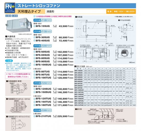タイプ MITSUBISHI リコメン堂 - 通販 - PayPayモール 三菱電機 ストレートシロッコファン BFS-65SC タイプ