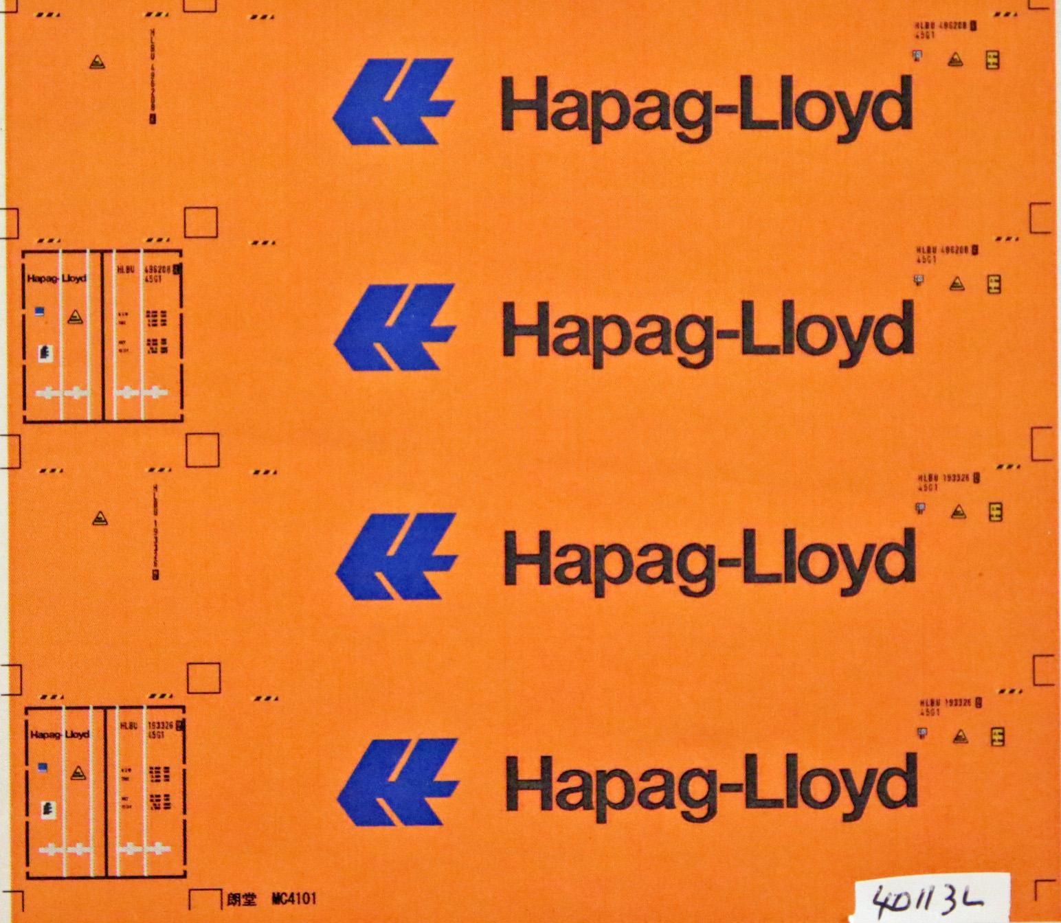40ft海上コンテナ R-工房 デカール Hapag-Lloyd