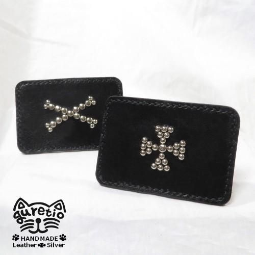 Studs Pass Case - guretio ハンドメイド レザー シルバー