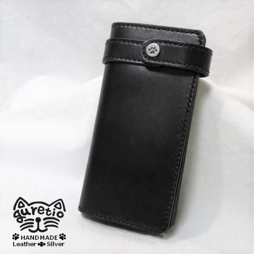 guretio leather wallet - guretio ハンドメイド レザー シルバー