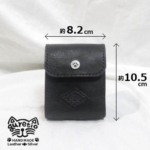 guretio cigarette case - guretio ハンドメイド レザー シルバー