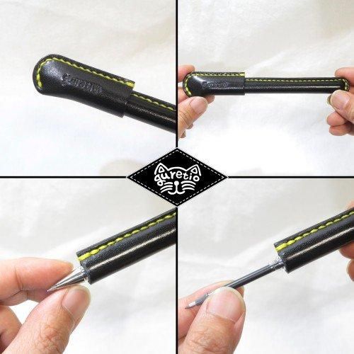 革軸ボールペン　イタリアンレザー　ハンドメイド 革巻 ボールペン 栃木レザー （赤） - PRODUCT81'S GALLERY