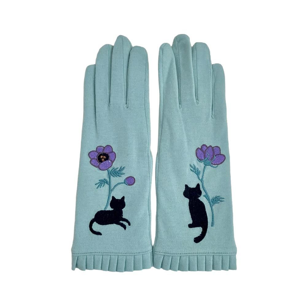 アネモネと猫 手袋 - Atsuko Matano 公式オンラインショップ
