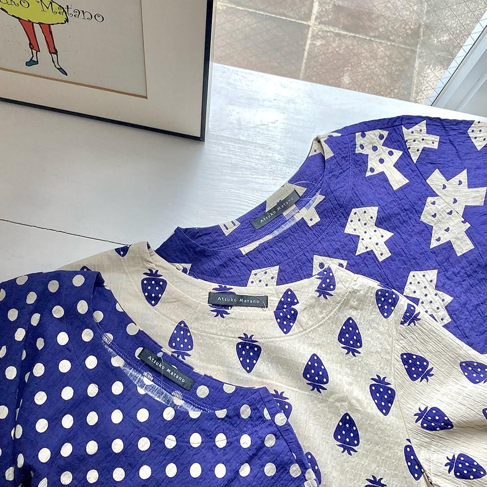 マタノアツコ ワコール Tシャツ　トップス 6分袖 シャーリング素材 マタノアツコ ワコール Tシャツ トップス 6分袖 シャーリング