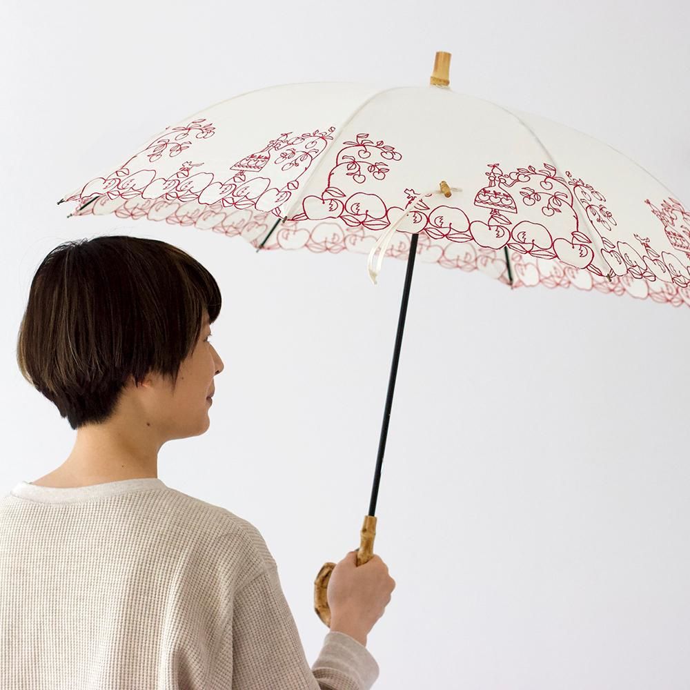刺繍パラソル りんご姫(日傘) - Atsuko Matano 公式オンライン 刺繍パラソル りんご姫(日傘) - Atsuko Matano 公式オンライン