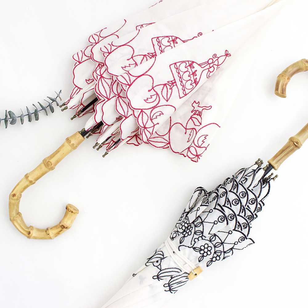 刺繍パラソル りんご姫(日傘) - Atsuko Matano 公式オンライン 刺繍パラソル りんご姫(日傘) - Atsuko Matano 公式オンライン