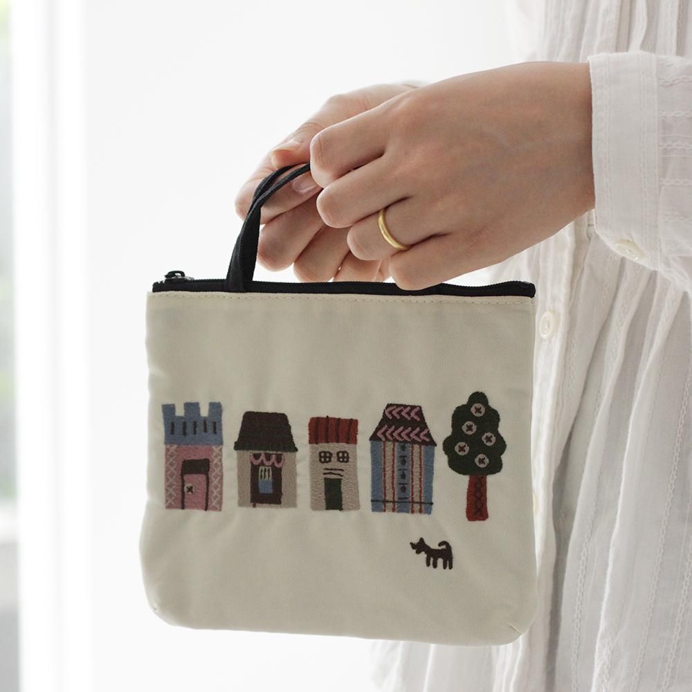 刺繍ポーチ 家 - Atsuko Matano 公式オンラインショップ