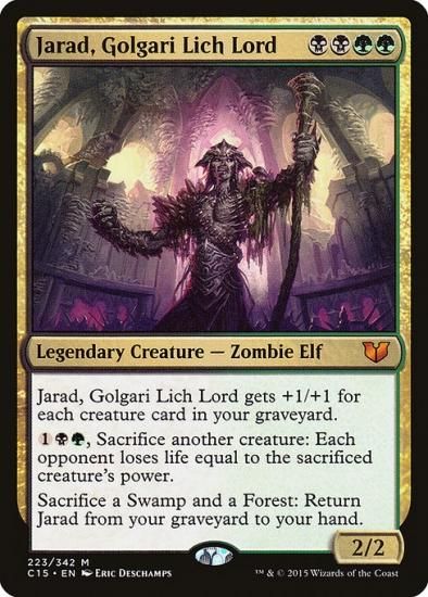 ゴルガリの死者の王 ジャラド Jarad Golgari Lich Lord C15 英語 統率者15 ゴルガリの死者の王 ジャラド Jarad Golgari Lich Lord C15 英語 統率者15