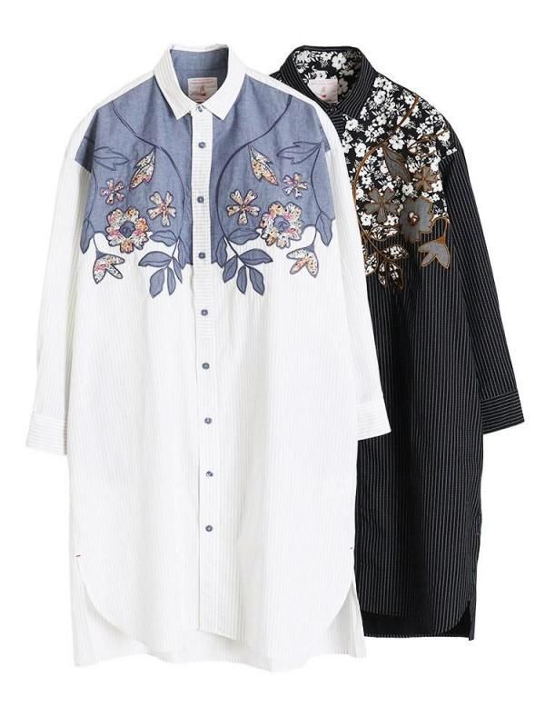 花卉67 蔦と花 (Lvy Flowers) - 河谷シャツ