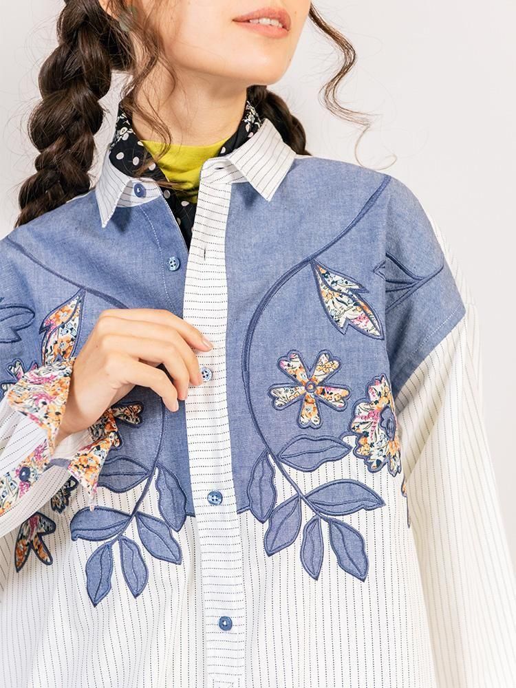 蔦と花 (Lvy Flowers) - 河谷シャツ