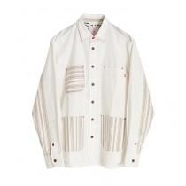 河谷シャツ 新作シャツ登場♪ 2種類の生地を組み合わせたブロック切り替え